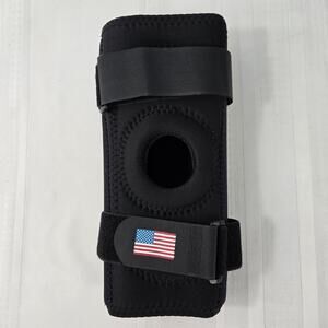 Neoprene Knee Stabilizer Pull On Brace Open Knee - Black, Size Medium